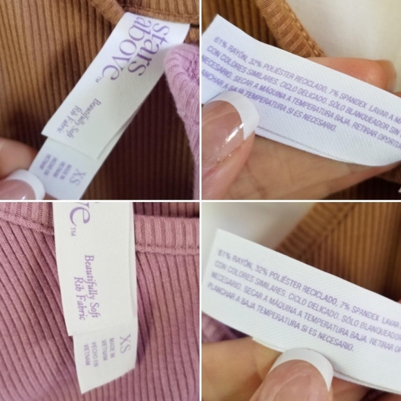 NWOT Two Dresses- Stars Above - Womens Size XS Lt. Purple & Tan Beautifully Soft - Picture 6 of 6